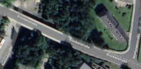 Vogelperspektive auf die Nibelungenbrücke in der Brückenstraße in 2D