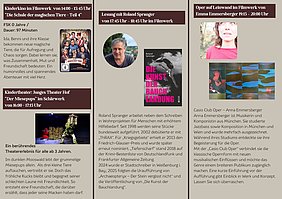 Informativer Flyer zum KULTUR PUR Festival am 18.4