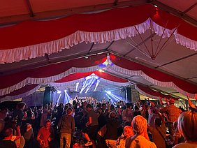 Feiernde Menge zum Helmbrechtser Wiesenfest 2025