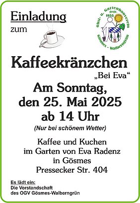 Kaffeekränzchen "bei Eva"